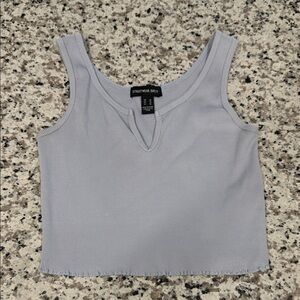 Streetwear Society Heather Gray Ribbed Crop Top